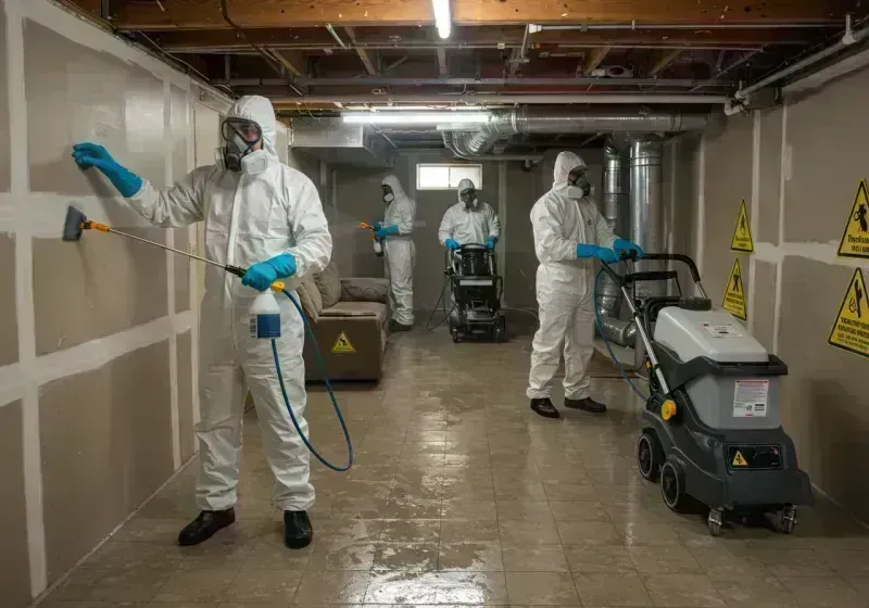 Basement Moisture Removal and Structural Drying process in Cape Girardeau County, MO